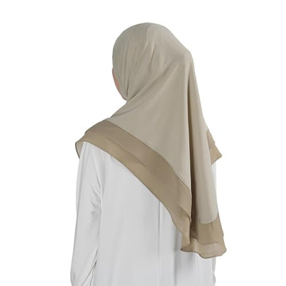 Hijab for Women Muslim Patterned Headscarf Arabian Headscarf Islamic Khimar Prayer Cloth Hijab Scarf for Women - color: Green