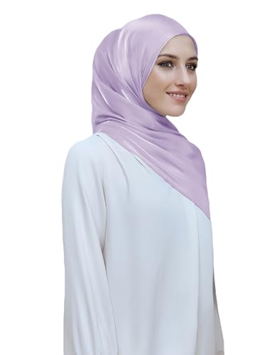 Lina & Lily Sheen Shimmer Women's Crepe Scarf Shawl Wrap Head Hijab Lightweight - color: Lavender