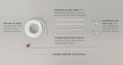 Acrylic CO2 Diffuser for Aquarium up to 10 Gallon Ceramic Disc Nano | Acrylic diffuser, ceramic disc; fine mist - size: XS-11mm
