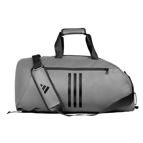 adidas Combat Sports 2-in-1 Training Sports Equipment Duffel Bag - Grey Black - Medium - color: Grey Black