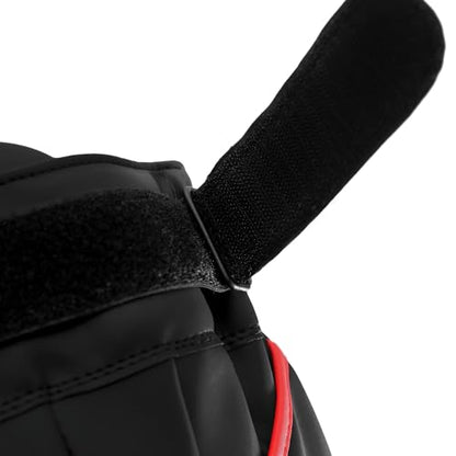 PSS Boxing Focus Pads - Hook & Jab Punch Mitts for MMA, Kickboxing, Karate, Muay Thai, and Taekwondo Training - Hand Target Strike Shield Punching Gloves Pad - color: Red