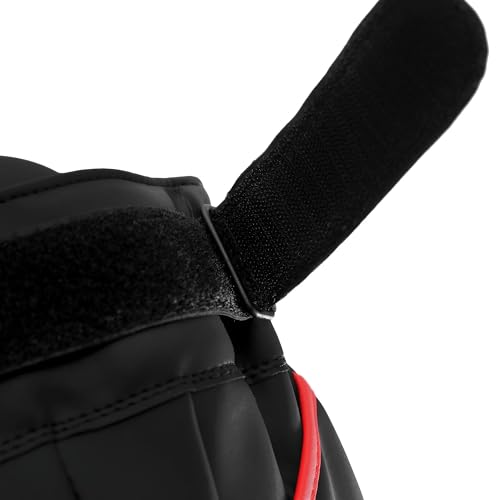 PSS Boxing Focus Pads - Hook & Jab Punch Mitts for MMA, Kickboxing, Karate, Muay Thai, and Taekwondo Training - Hand Target Strike Shield Punching Gloves Pad - color: Red