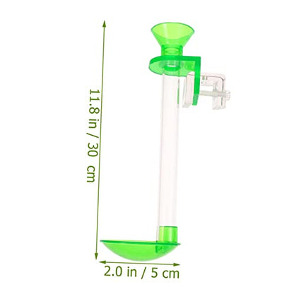 HANABASS Shrimp Feeder Tube Transparent Aquarium Fish Feeder with Adjustable Length Hook Design Spot Feeding Accessory for Shrimp Crabs Clams Tropical Fish 11.81 X 1.96 X 1.18 in Cleaning Brush