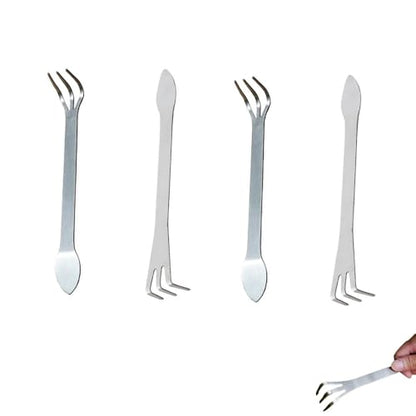 4 Pack Bonsai Rake Stainless Steel Bonsai Tree Root Rake Mini Kumade Bonsai Soil Cultivation Tool for Indoor Plants Root Loosening Houseplants Repotting House Plants in Decor Pots Seedling