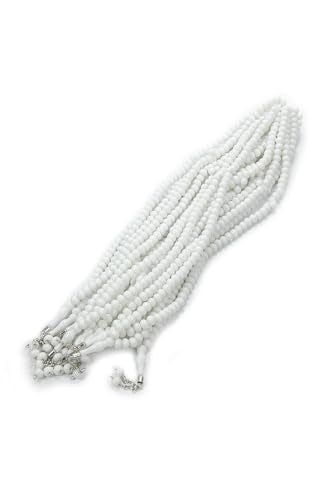 ihvan online, Tasbih Prayer Beads 99, Pack of 10, Muslim Prayer Bead, Islamic Rosary Bead, Dhikr, Tasbeeh Bulk, Misbaha, Masbaha, Tespih, Islamic Gift for Ramadan & Mawlid & Hajj Umrah - color: White