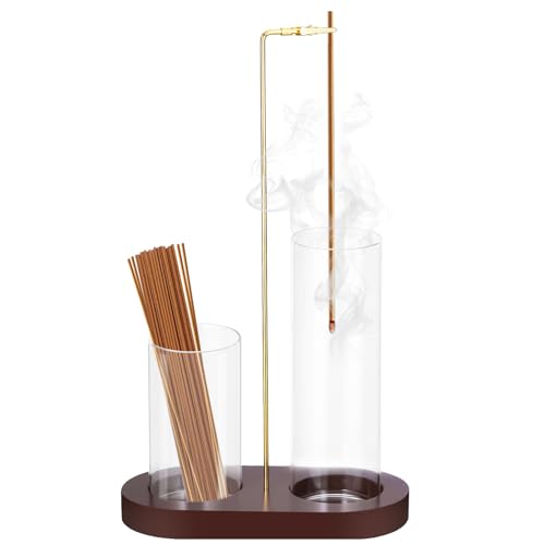 2 in 1 Incense Holder, Incense Burner, Insence-Stick Holder Mess-Free Incense Burner Holder, Ideal for Meditation, Yoga, Relaxation, and Home Decor - Anti-Ash Flying - color: 2 in 1