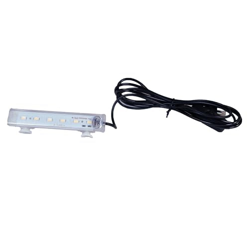 Penn-Plax Cascade Ultra Bright Mini LED Light - Submersible Aquarium Accent Light with 6 White Bulbs - USB Powered with On/Off Switch, Suction Cups or Clip Mount - Great for Desktop & Nano Fish Tanks