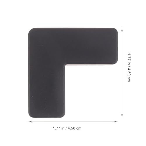 Yardwe 6pcs Black Silicone Corner Protectors for Aquarium and Pet Carrier, Supple Edge Guards, Tank Safety Bumpers, Medium Size, Safety Furniture Corner Bumpers