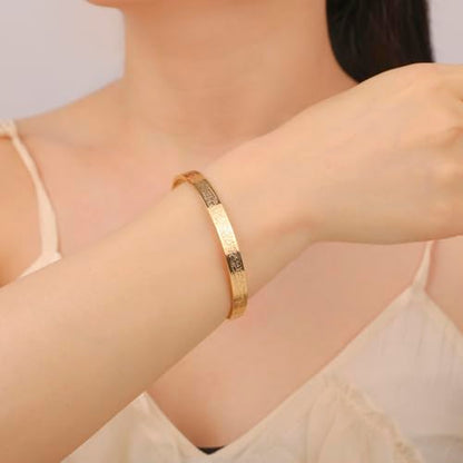 VASSAGO Islamic Gifts Ayatul Kursi Bracelet for Women Men Muslim Quran Allah Openable Bangles Ayatul Kursi Arabic Calligraphy Cuff Bracelet Islam Islamic Jewelry Eid Gifts - color: gold koran bracelet