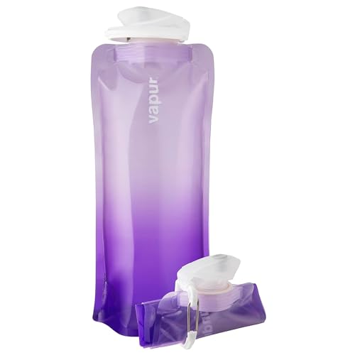 Vapur Collapsible Water Bottle with Carabiner - 23oz (0.7L) - Lavender - color: Lavender