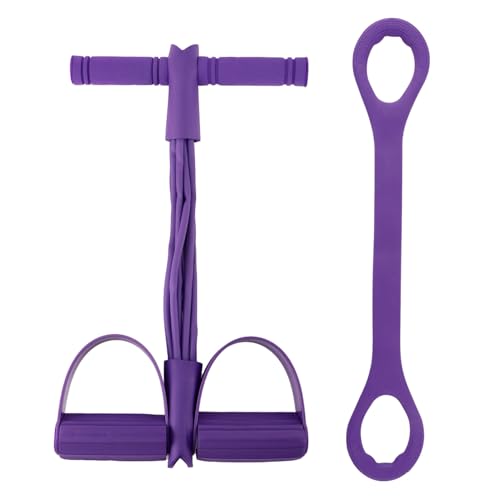 21 Fitness Resistance Bands-6 Tube Pedal Ankle Puller, Multifunction Tension Rope, Pedal Resistance Band with Handle Sit Up Exercise Equipment Home Gym Tummy Trainer for Men Women - size: 8 Tube