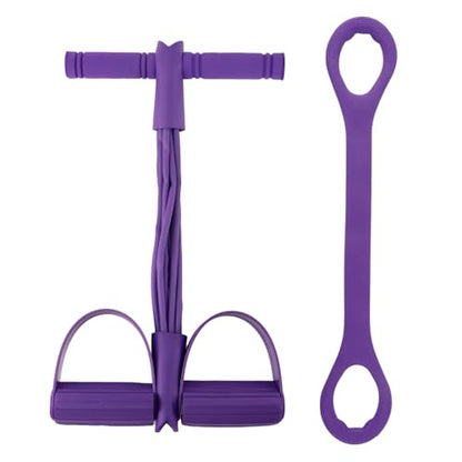 21 Fitness Resistance Bands-6 Tube Pedal Ankle Puller, Multifunction Tension Rope, Pedal Resistance Band with Handle Sit Up Exercise Equipment Home Gym Tummy Trainer for Men Women - size: 8 Tube