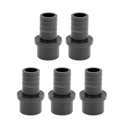 Plastic Hose Barb Fitting 1-1/4" x 1"Barb OD Straight Through Pipe Connector Grey 5 Pcs - color: Gray, size: 1-1/4"x 1" OD