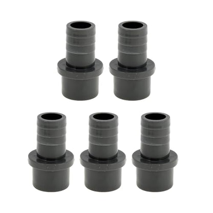Plastic Hose Barb Fitting 1-1/4" x 1"Barb OD Straight Through Pipe Connector Grey 5 Pcs - color: Gray, size: 1-1/4"x 1" OD
