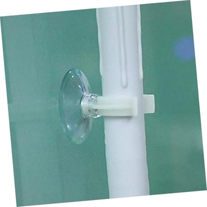 9pcs Aquarium Tube Clips Transparent Holders for Air Pump Tubing Firmly Secures Water Pipes Stability Enhancer for Fish Tank Decor and Functionality - size: 4.50X3.00X2.00CM
