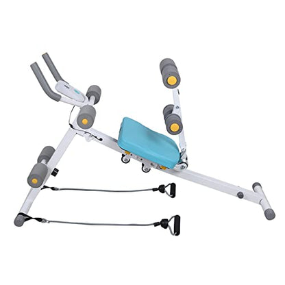 TFCFL Core Ab Trainer Bench Abdominal Stomach Exerciser Workout Gym Fitness Machine Ab Machine Abdominal Cruncher Core Workout Sit Up Bench Side Shaper LED Foldable Exercise Roller Wheels