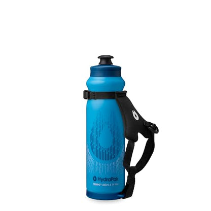 HydraPak Tempo Pro 400ml - Handheld Running Squeeze Bottle for Training and Race Day Hydration with Removable Strap (400ml/13oz) - Blue - color: Blue, style: 400ml