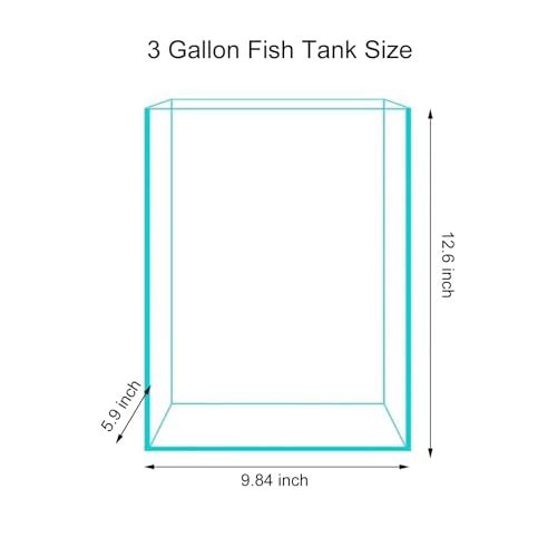 Vimvins 3 Gallon Glass Fish Tank, Easy to Maintain Small Aquarium for Betta/Snails/Shrimp and Aquatic Planting. - size: 3 Gallon