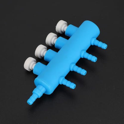 2Pcs 4mm Adapter Connector Plastic Distributor Aquarium Air Pump Splitter for Fish Tank Oxygen Tubing(4 Way) - style: 4 Way