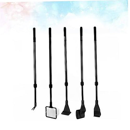 BESPORTBLE Detachable Fish Tank Brush Cleaning Kit Includes Brush Rake Scraper Clip Non-damaging for Fish Tank and Plants