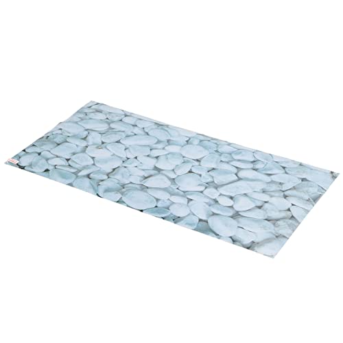HEEPDD Aquarium Background PVC Self Adhesive Wallpaper 61 x 30 cm White Pebbles Pattern for Freshwater Tanks Instant Setup No Mess Installation Enhancement - size: 61*30CM