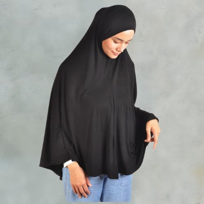 Mu Lan Prayer Dress | Instant Big Hijab | One Piece Easy Slip On Practical and Comfortable Cape (L Size)