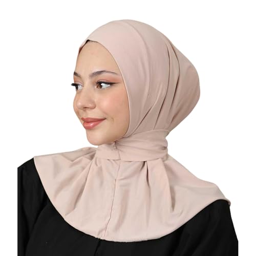 Instant Scarf For Women, scarf hijab, Premium Jersey Wrap, Instant Hijab, instant jersey hijab, one piece hijab - color: Beige