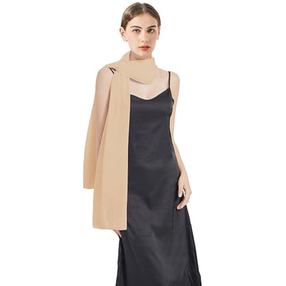 Chiffon Shawls and Wraps - Lightweight Scarve for Women Evening Dresses Wedding Bridal Formal Party - color: F2-champage