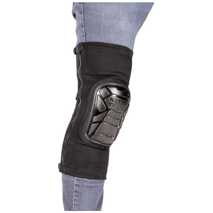 Klein Tools 60850 Tough-Flex Knee Sleeves for Work, Construction, Low-Profile Sleeve with Zipper, Gel-Like Foam, Black, XL/XXL - size: XL/XXL