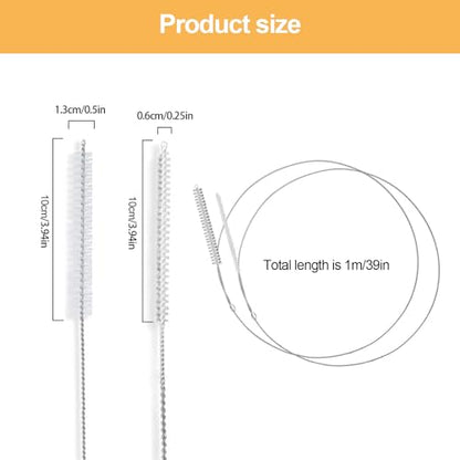 4 Pcs Extra Long Pipe Cleaners,Straw Cleaner Brush Extra Long,Tube Cleaning Brush Suitable for Cleaning Feeding Tubes - size: 4 PCS