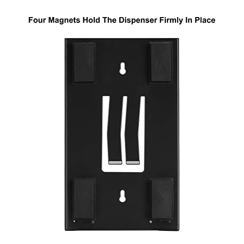 CASOMAN Magnetic Glove Dispenser - 8LBS Capacity, Wall Mount Magnet, Black Dispenser Box - color: Black