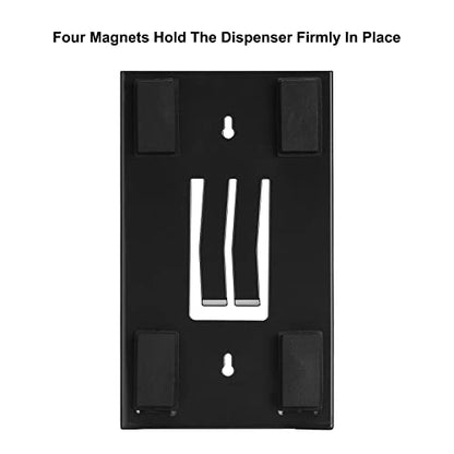 CASOMAN Magnetic Glove Dispenser - 8LBS Capacity, Wall Mount Magnet, Black Dispenser Box - color: Black