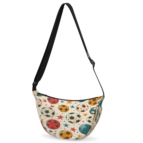 Crossbody Bag for Women Men, Lightweight Small Sling Hobos Dumpling Bag Crescent Purse, Crescent Moon Bag - color: Color a