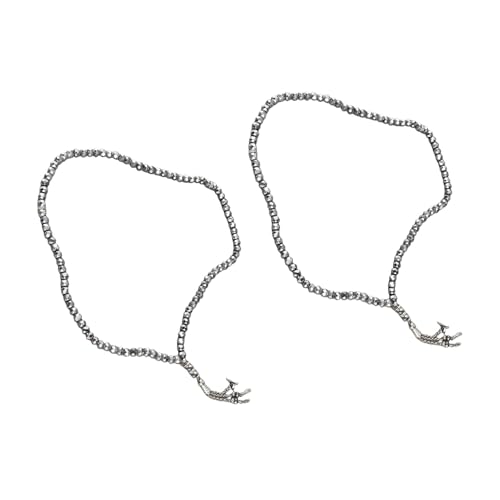 2Pcs Muslim Prayer Beads, 99 Beads Mihrab Separators Count Exquisite Design Tasbih Prayer Beads for Hand Bag, Wood Tasbih Prayer Beads Islamic Prayer Beads(Silver Gray) - color: Silver Gray