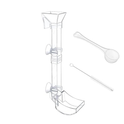 Aquarium Feeding Tube Clear Transparent Shrimp Feeder Tube Tray Food Kit | Feeding Tube Aquarium Fish Feeder Kit for Fish Tank - size: 28CM feeding tube + cleaning brush + feed spoon
