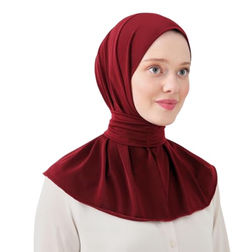 Instant Scarf For Women, scarf hijab, Premium Jersey Wrap, Instant Hijab, instant jersey hijab, one piece hijab - color: Burgundy