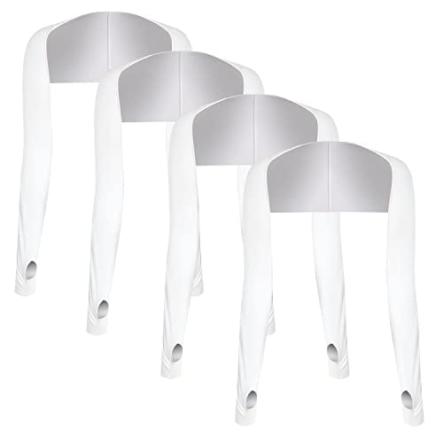 JEONEKID Cooling Shawl Arm Sleeves with Finger Holes for Women Anti-UV Protection, Sun Protection Cooler Shrug for Golf - color: White