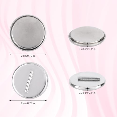 4 Pairs Dual Magnetic Mini Pin Brooch Converter, 0.79in/2cm Harm Free Metal Clothing Buckle Jewelry Pin Backs Lapel Brooch Holder for Scarves Shirts Thin Fabric (Silver, Gold)