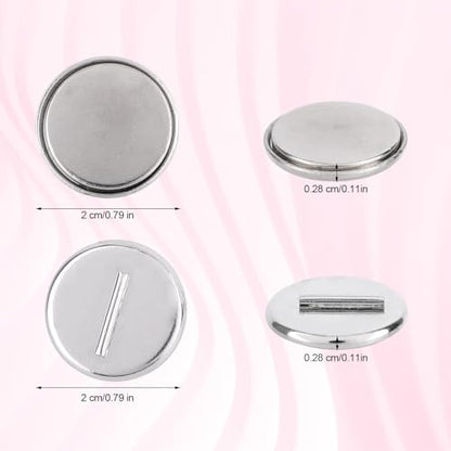 4 Pairs Dual Magnetic Mini Pin Brooch Converter, 0.79in/2cm Harm Free Metal Clothing Buckle Jewelry Pin Backs Lapel Brooch Holder for Scarves Shirts Thin Fabric (Silver, Gold)