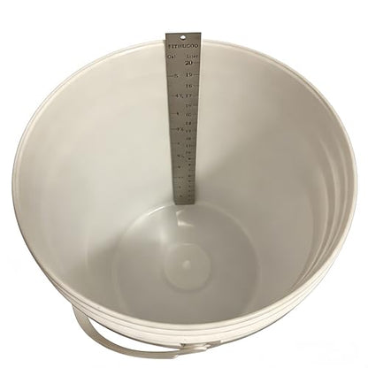 5 Gallon Bucket Depth Gauge, Liquid Level Measure Stick with Inch/Gallon Marks for Paint, Water, Chemical, Farming