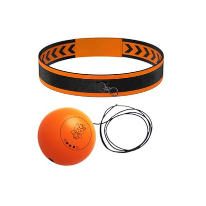 Boxing Reflex Ball Multifunctional Fun Effective Reaction Training | Kids Beginners Punching Headband for Adults Enthusiasts Families Friends Amateurs Lovers Fun Sports Activities - color: Orange ball