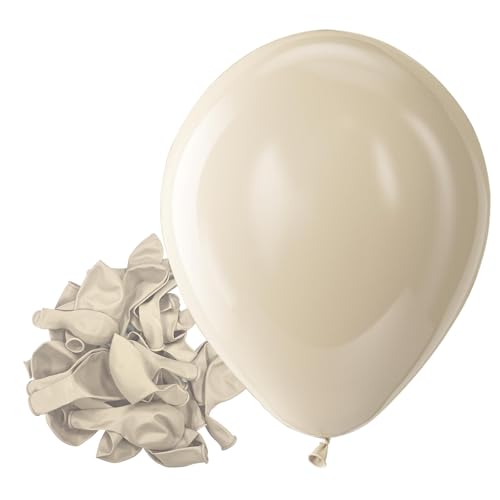 Bezente White Sand Latex Party Balloons - 150 Pack 5 inch Matte Sand White Helium Balloons for Birthday Wedding Bridal Shower Gender Reveal Party Decoration - color: 04-white-p21, size: 5inch (Small)