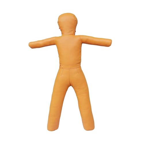 Grappling Dummy Professional Unfilled Jiu Grappling Dummy Multiuse Martial Arts Training Dummy PU Leather Wrestling Boxing Human Shape Suitable - color: Yellow