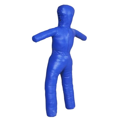 Grappling Dummy Professional Unfilled Jiu Grappling Dummy Multiuse Martial Arts Training Dummy PU Leather Wrestling Boxing Human Shape Suitable - color: Blue