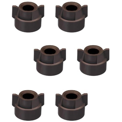 6 of Quick TeeJet Brown Nylon Cap Fits TK, TX, TXA, TG, Hose Shanks & Disc Cores