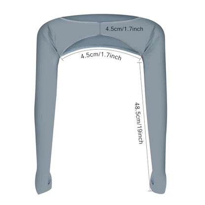 Cooling Shawl Arm Sleeves,Sun Protection with Finger Hole Anti-UV Women's tops,Comfortable Ladies Cooler Shrug - color: Grey