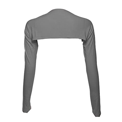 Women Anti-UV Cooling Shawl UV Protection Arm Sleeves Sun Protector for Golfing Riding Running Outdoor Activities - color: Gray