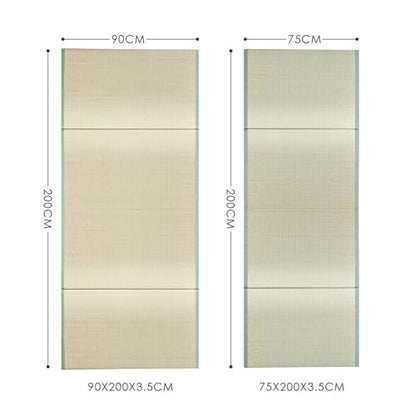 Tatami Floor Mat,Beneficial for Shoulders and Back Natural Grass,Foldable Japanese Tatami Mat,Suitable for Sleeping Meditation Yoga and Zen Practices Tatami Mattress(Size:75x200x3.5cm) - size: 75x200x3.5cm