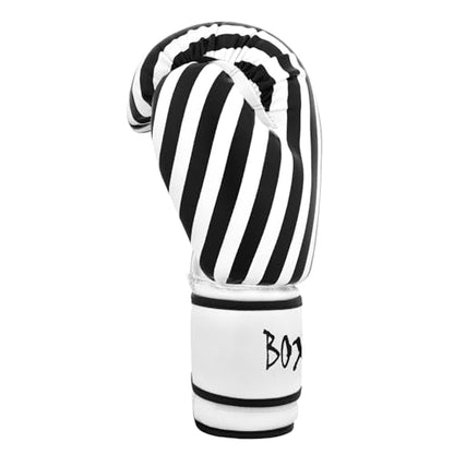 Athllete Boxistar Boxing Gloves - Men's & Women's, 8 oz to 16 oz with Optimal Padding - color: Black/White, size: 14 oz