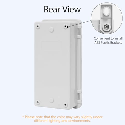 ABS Plastic Dustproof Waterproof IP65 Junction Box Hinged Shell Universal Electrical Project Enclosure Gray, with PC Transparent Clear Cover 7.9 x 3.9 x 2.8 inch (200 x 100 x 70mm) - size: 7.9" x 3.9" x 2.7" (1pc)